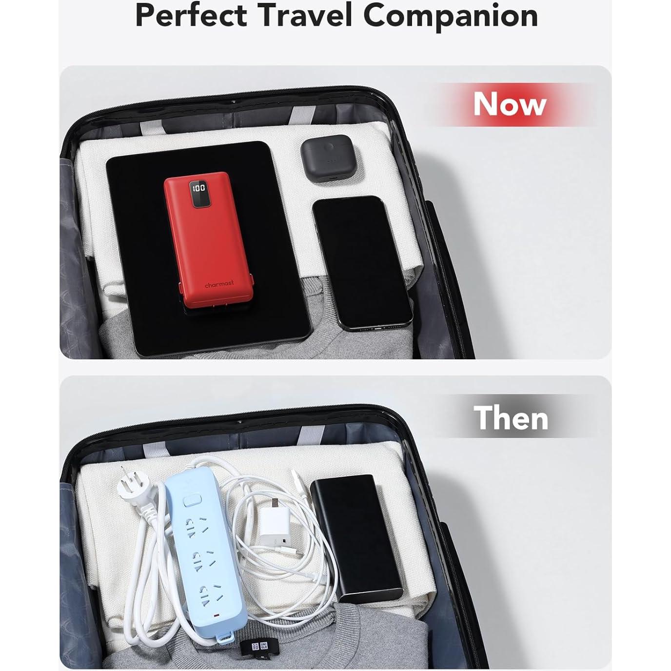 Cargador portátil Charmast 10000mAh con cables y enchufe USB-C