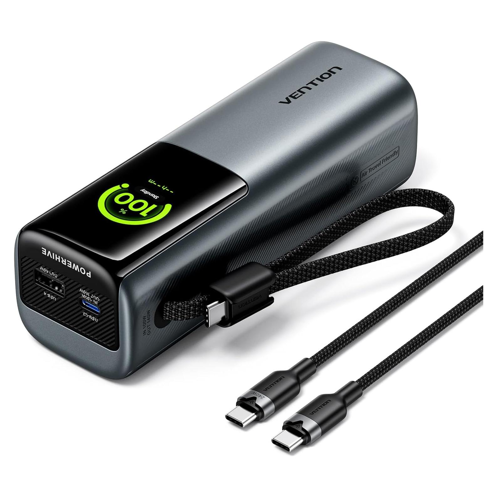 Cargador Portátil Vention 27000mAh 200W Carga Rápida USB-C
