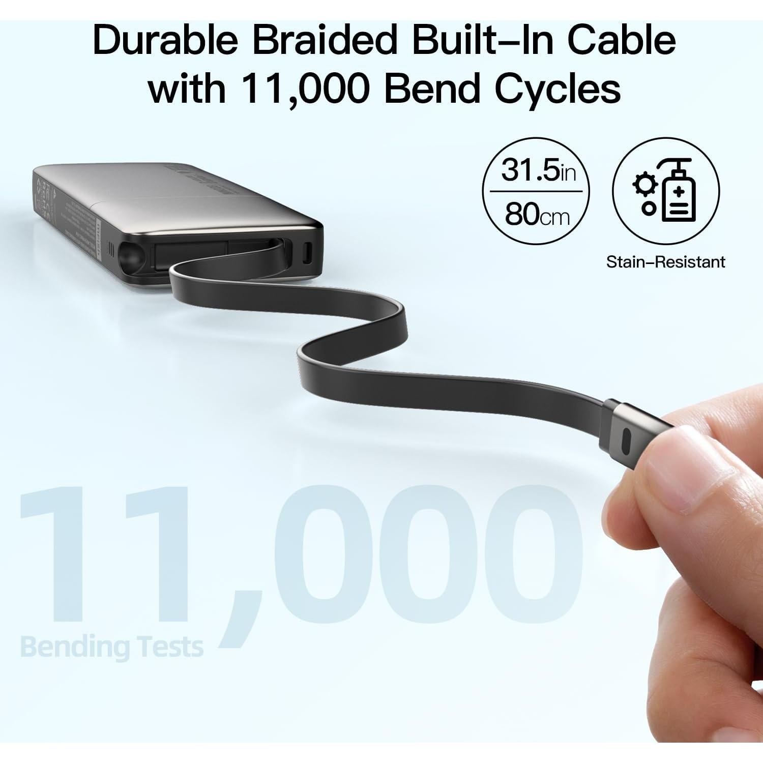 Banco de Energía 10000mAh MFish 45W Carga Rápida USB-C