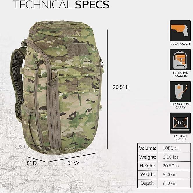 Mochila Táctica Eberlestock Switchblade 17L Gris/Verde