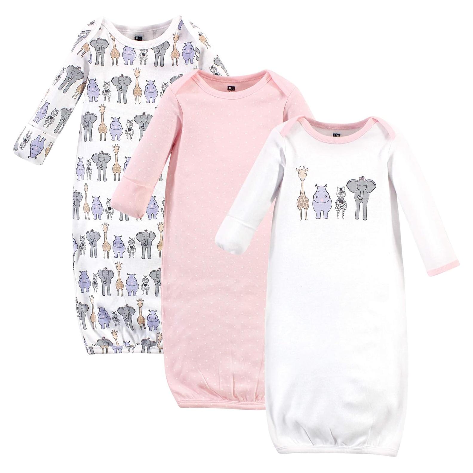 Bata de Algodón Unisex Hudson Baby Prematuro Safari Rosa