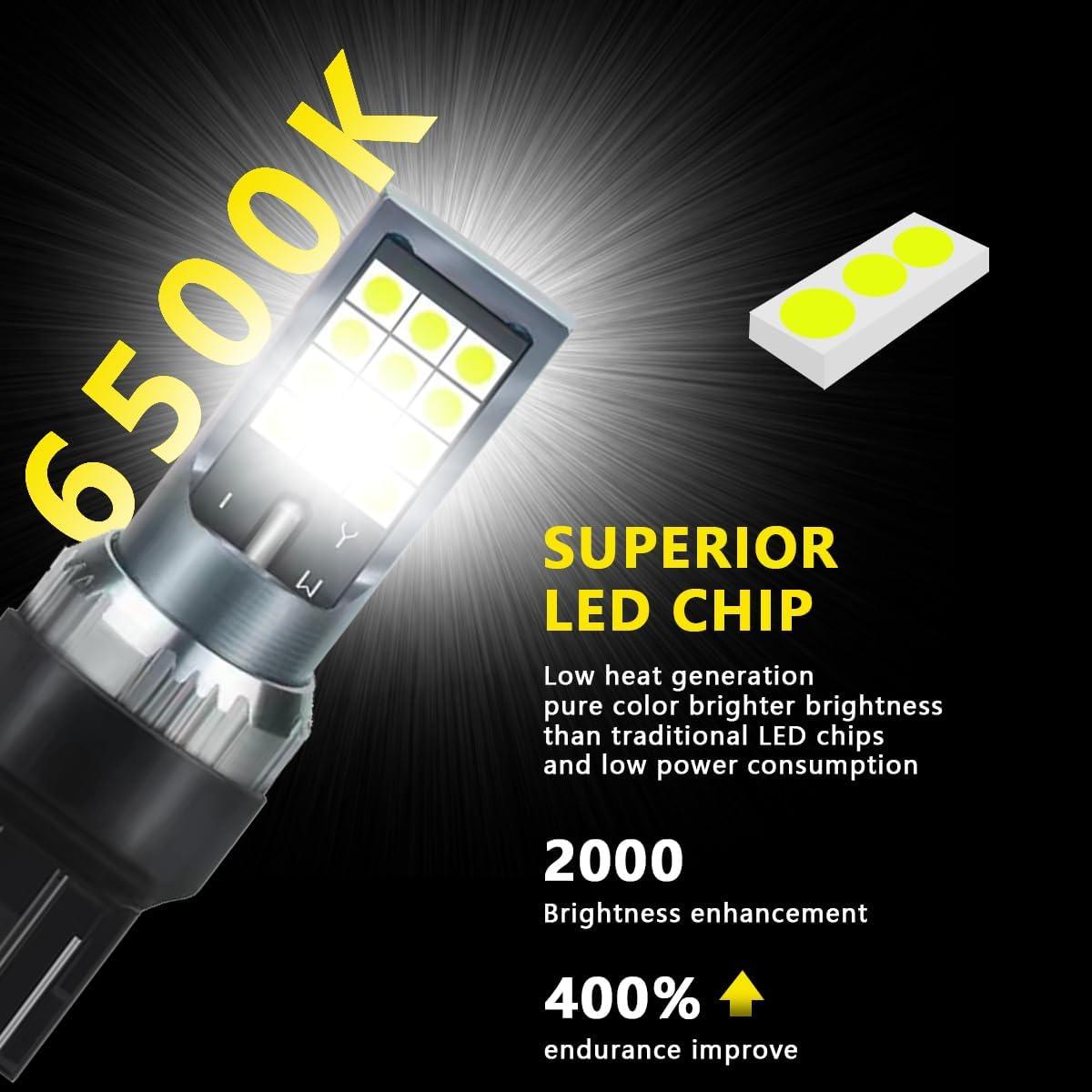 2 Bombillas LED T20 Ouylycjo Azul a Blanco 7440 7441 7443