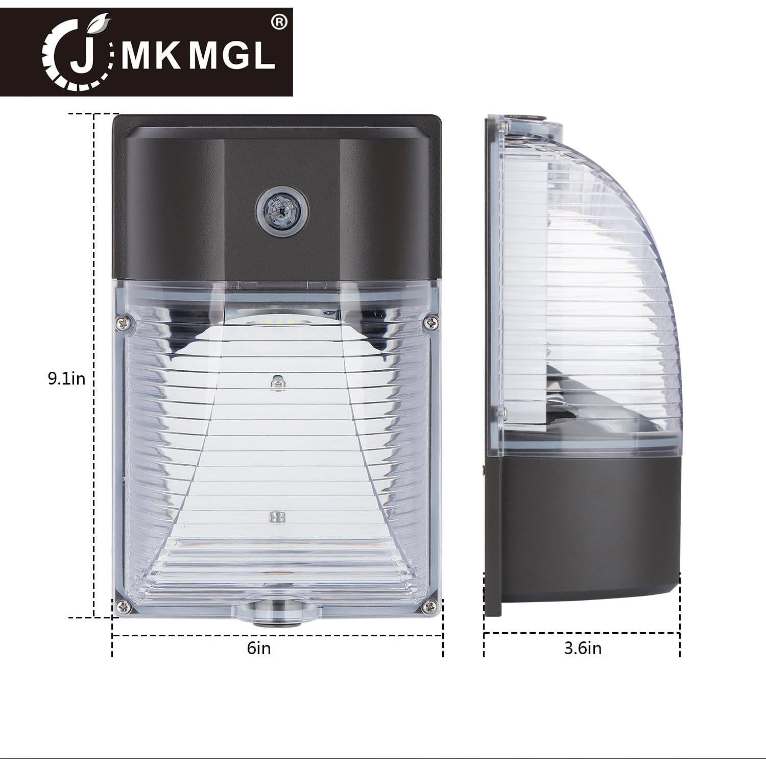 Luz de Pared LED JMK MGL 26W con Fotocélula 3000LM IP65