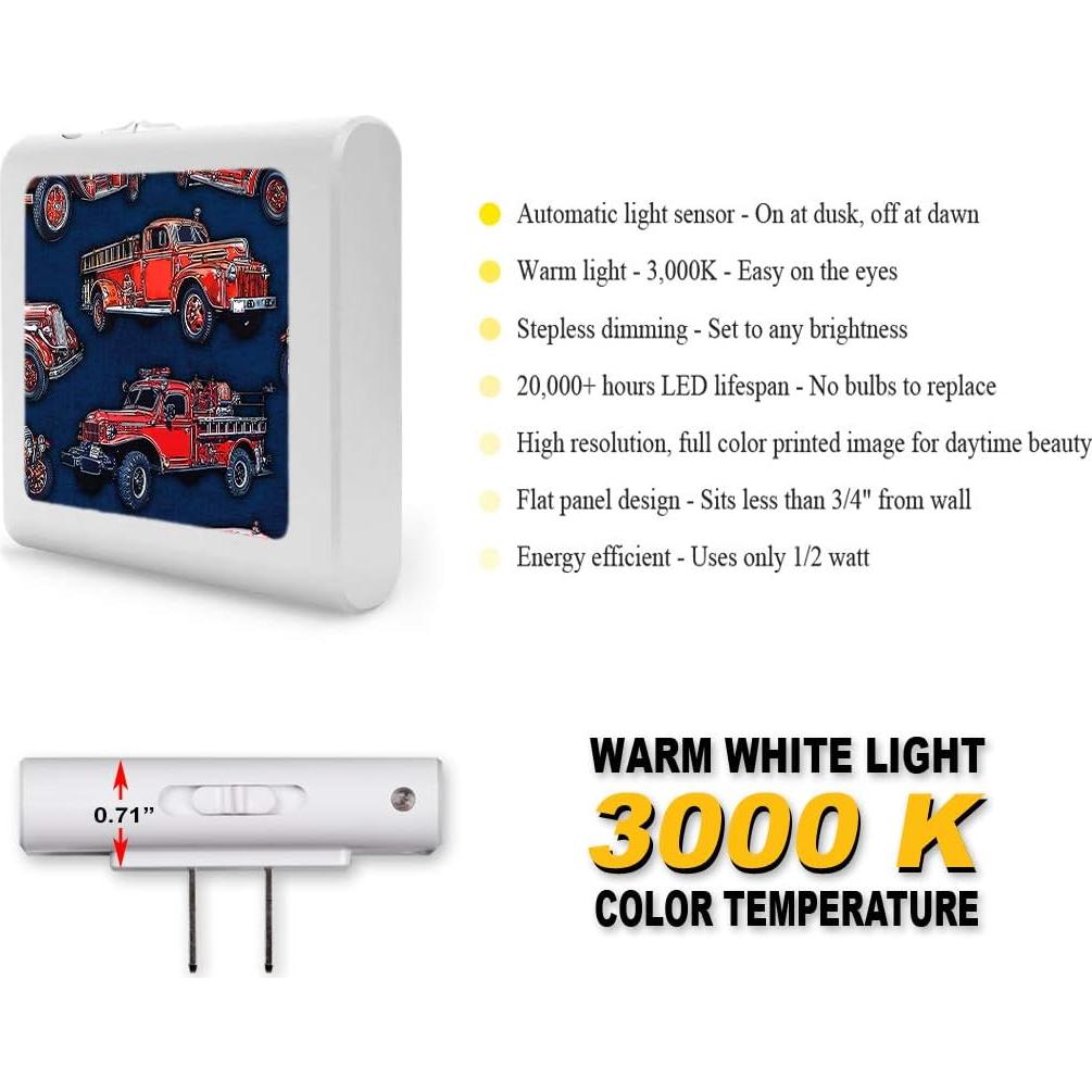 Luz Nocturna LED Regulable Art Plates con Sensor Automático