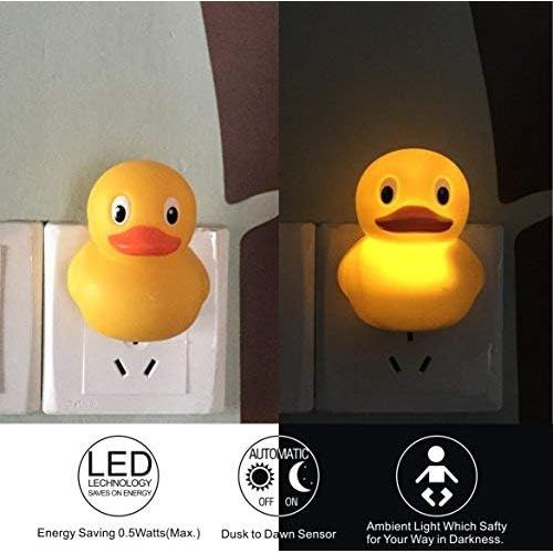 Paquete de 2 luces nocturnas LED con sensor automático 2700K