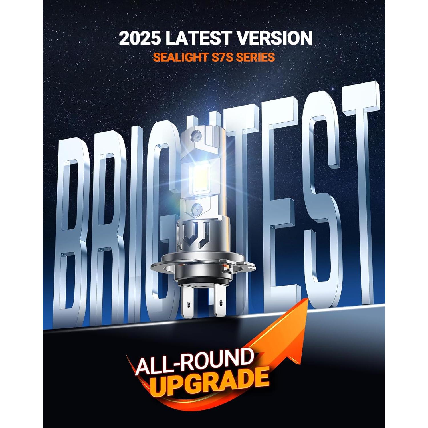 Bombilla de Niebla H7 SEALIGHT S7S 65000LM 60000H 6500K - 2 Piezas