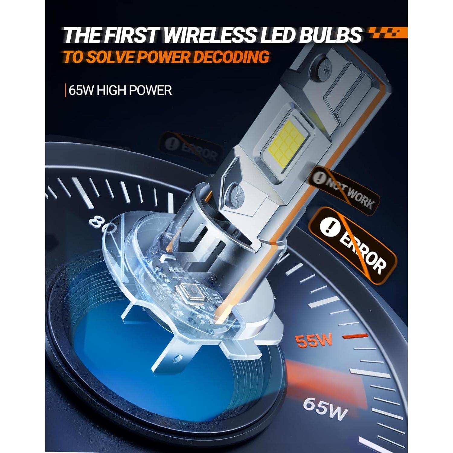 Bombilla de Niebla H7 SEALIGHT S7S 65000LM 60000H 6500K - 2 Piezas