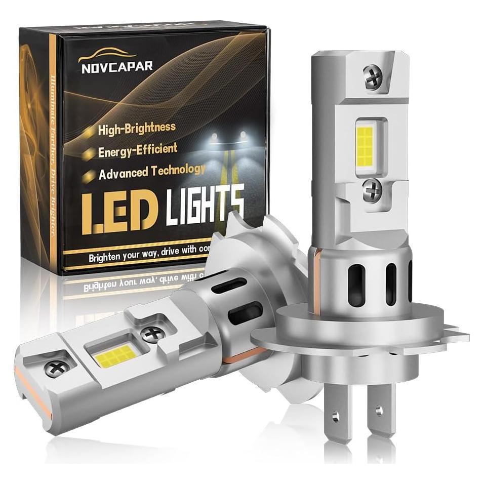 Bombillas LED H7 NOVCAPAR 30000LM 6500K Blanco Frío - Paquete de 2