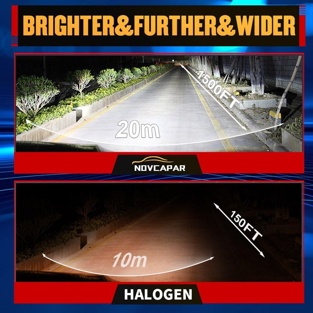 Bombillas LED H7 NOVCAPAR 30000LM 6500K Blanco Frío - Paquete de 2