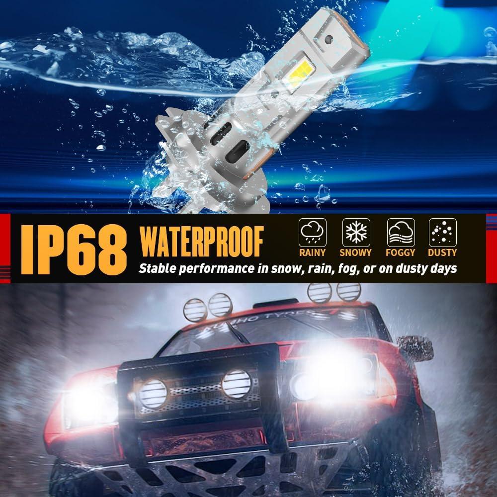 Bombillas LED H7 NOVCAPAR 30000LM 6500K Blanco Frío - Paquete de 2