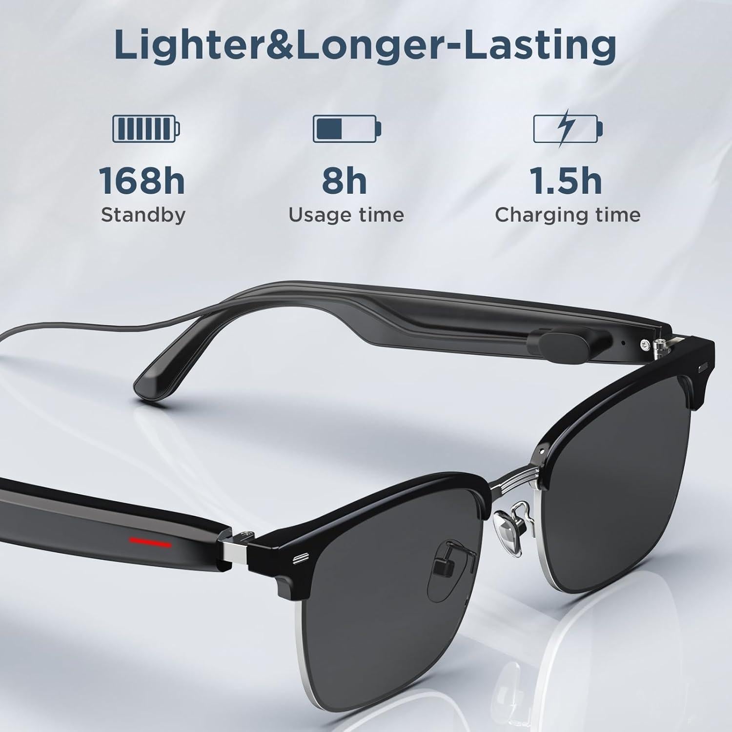 Gafas Inteligentes AI Genérico E1306 con Traducción 110 Idiomas