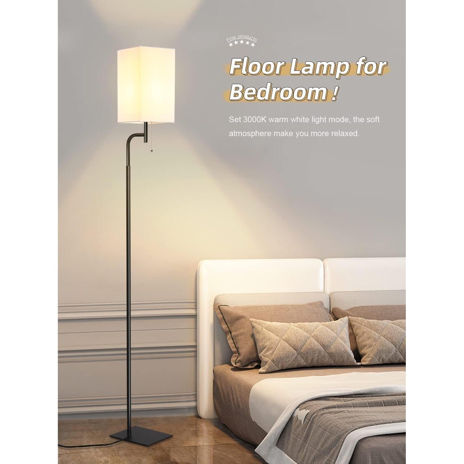 Lámpara de Pie Moderna Iporovon con 3 Temperaturas de Color