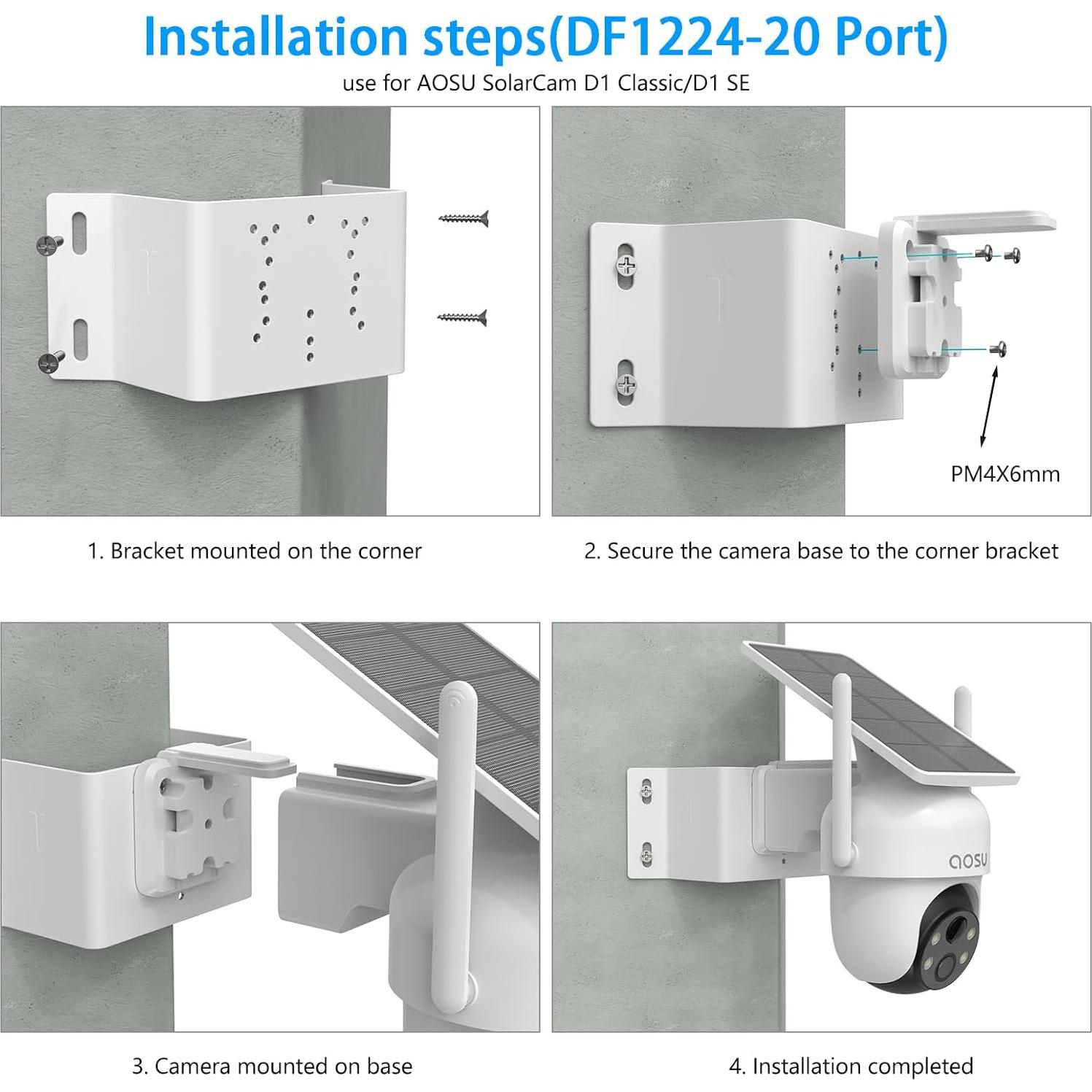 Montaje de esquina exterior HOLACA para cámaras AOSU y ANSQUE
