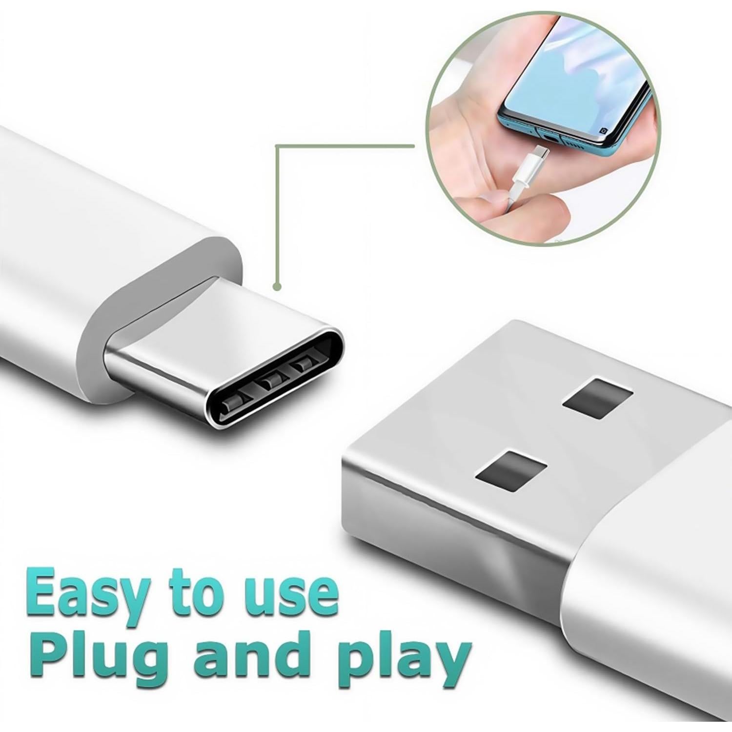 Cargador USB A a Tipo C EufyCam 1.52m Compatible Oura Ring