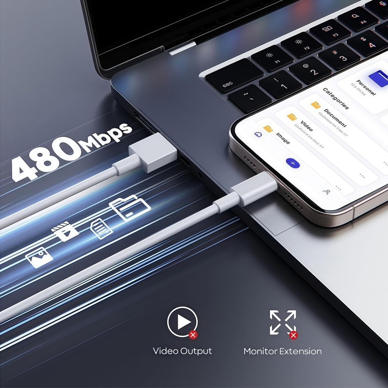 Cargador USB A a Tipo C EufyCam 1.52m Compatible Oura Ring