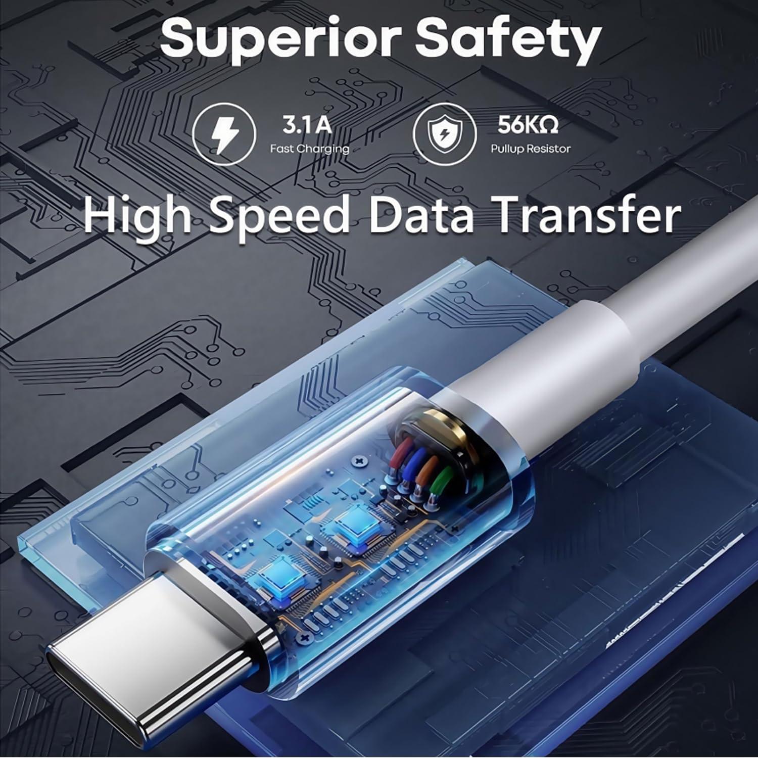 Cargador USB A a Tipo C EufyCam 1.52m Compatible Oura Ring