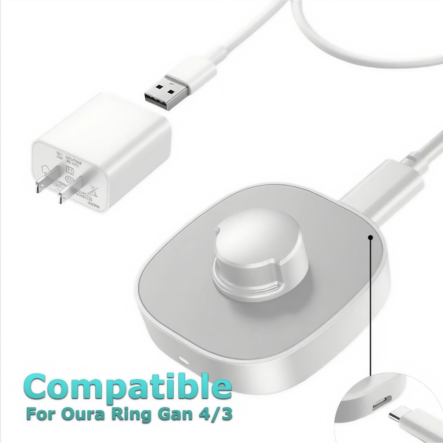 Cargador USB A a Tipo C EufyCam 1.52m Compatible Oura Ring