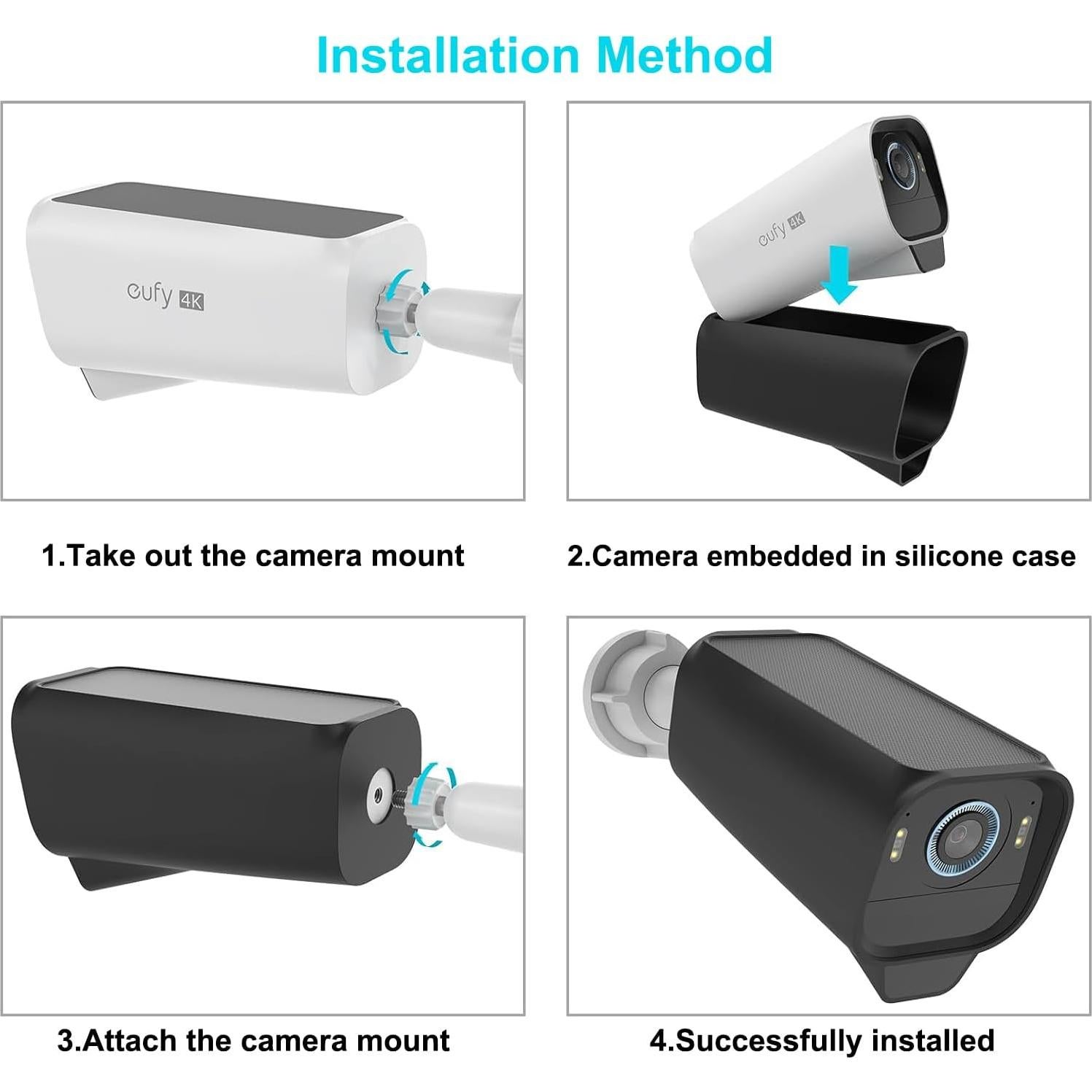 Funda de Silicona OWOKISO para eufyCam S3 Pro - Impermeable IP66