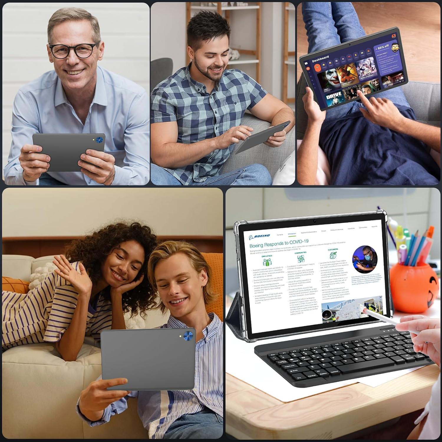 Tableta Android 15 YLEEBG 10.1" 26GB+256GB 8000mAh Plata