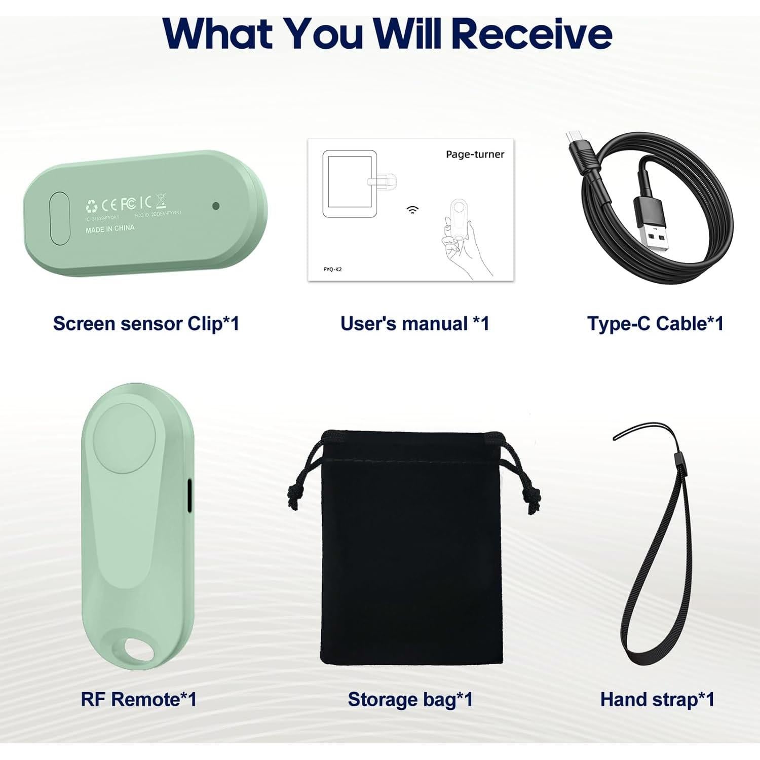 Pasador de Página Inalámbrico DATAFY Verde para Kindle y iPad