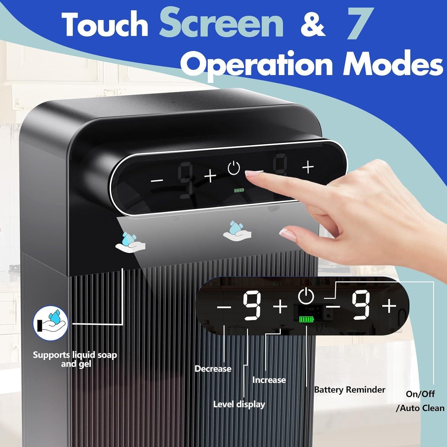 Dispensador de Jabón Automático YIKHOM 400 ml Montado en Pared