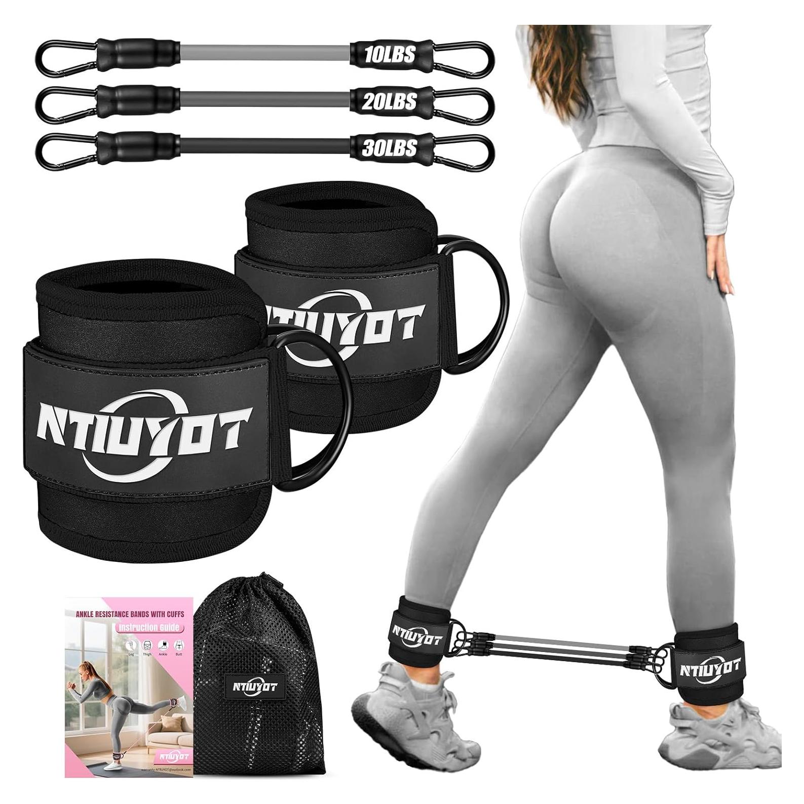 Bandas de Resistencia para Tobillos NTIUYOT - 3 Niveles Ajustables