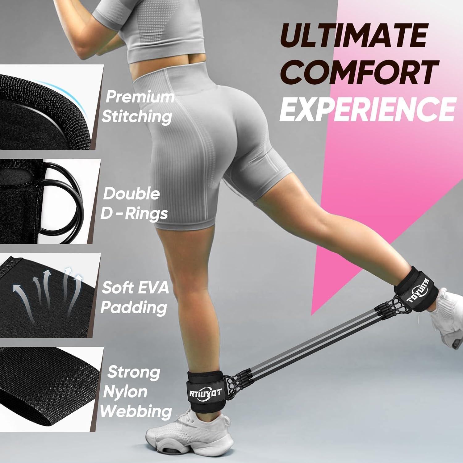 Bandas de Resistencia para Tobillos NTIUYOT - 3 Niveles Ajustables