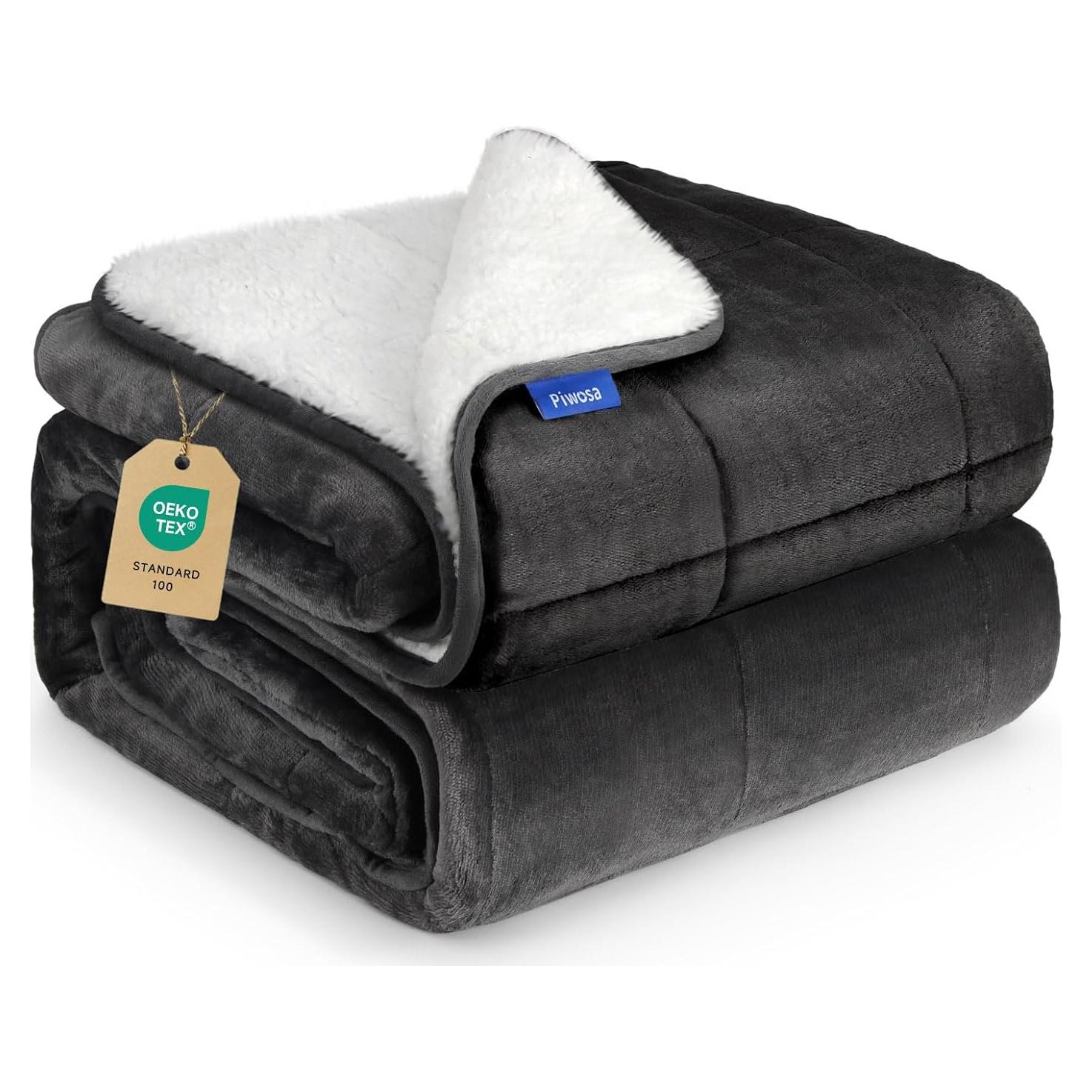 Manta con peso Piwosa 4.54 kg 121.92x182.88 cm gris