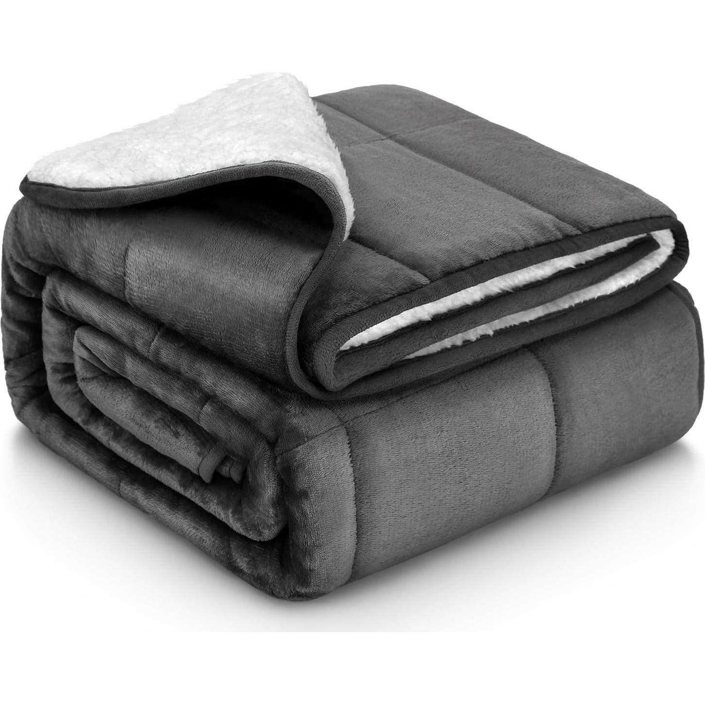 Manta con peso Piwosa 4.54 kg 121.92x182.88 cm gris