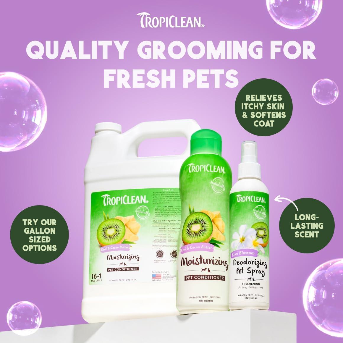 Acondicionador TropiClean para Perros 3.78L Kiwi y Manteca de Cacao