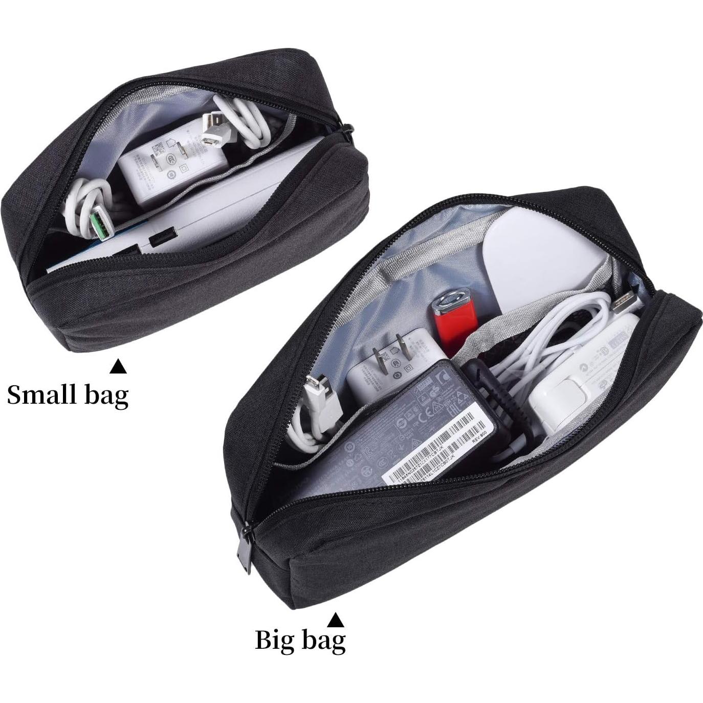 Organizador de Accesorios Electrónicos Dealcase 2 Piezas Negro