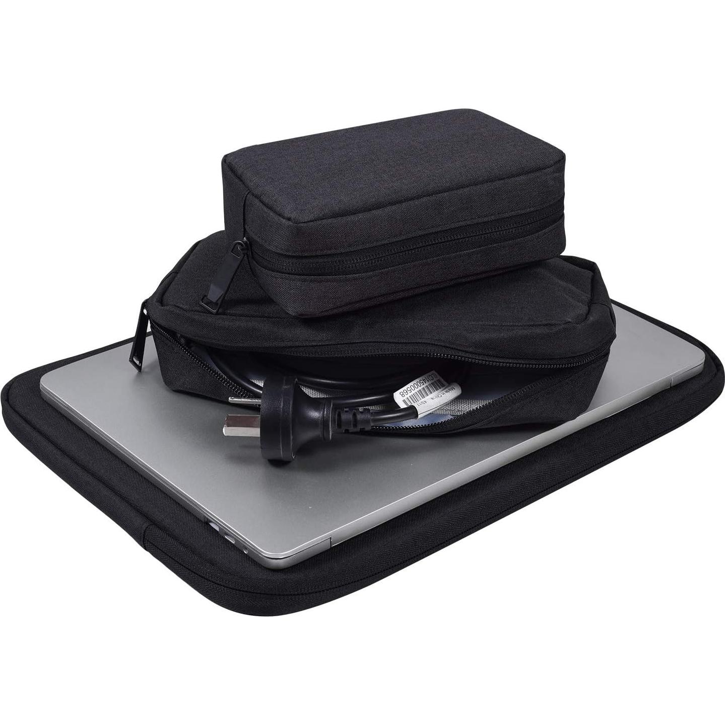Organizador de Accesorios Electrónicos Dealcase 2 Piezas Negro