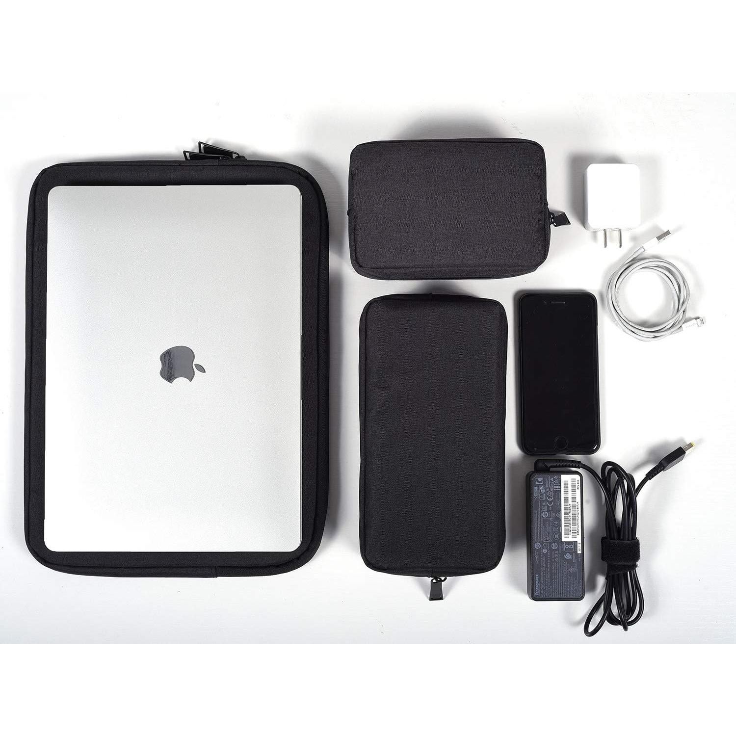 Organizador de Accesorios Electrónicos Dealcase 2 Piezas Negro