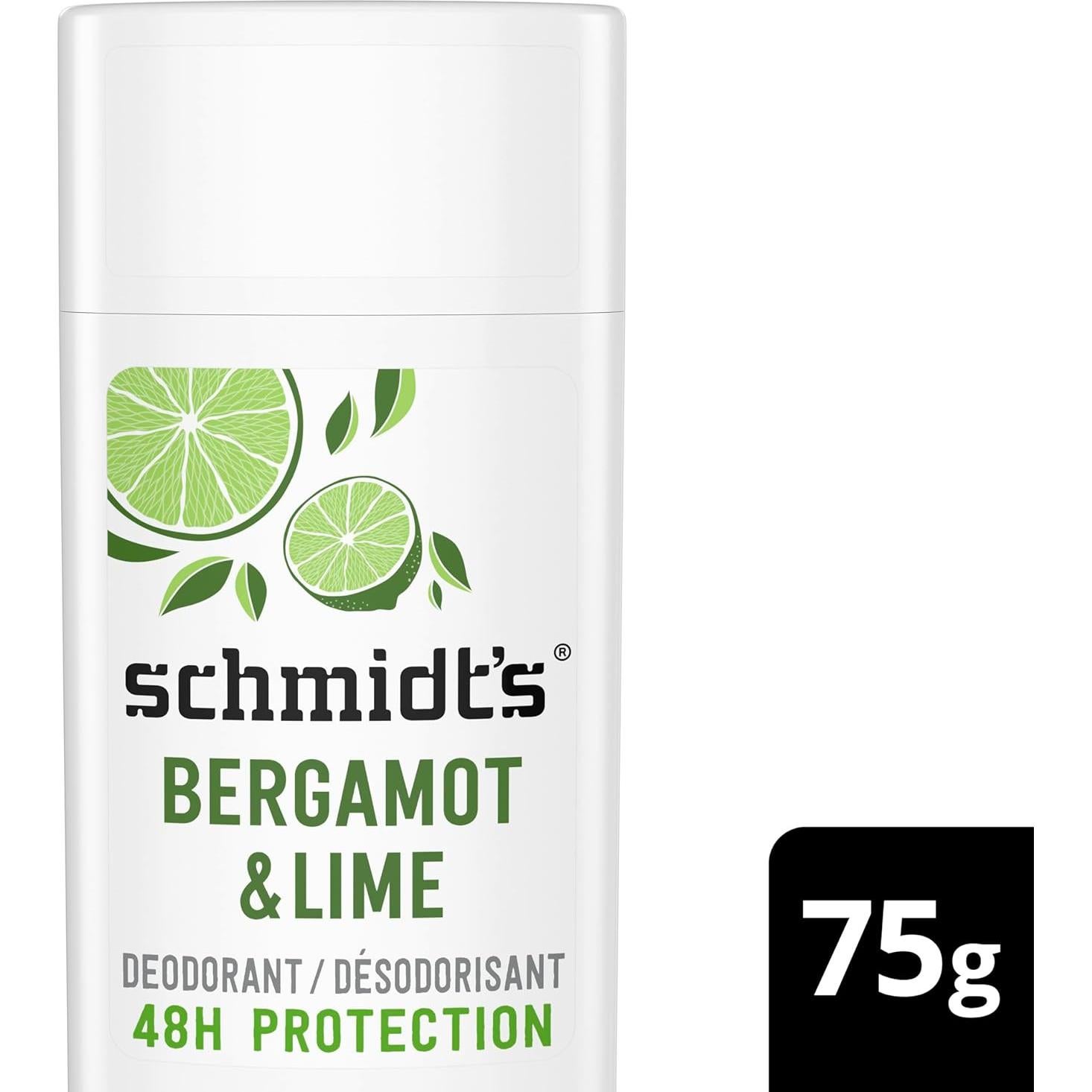 Desodorante Vegano Schmidt's Bergamota y Lima 75 g Sin Aluminio