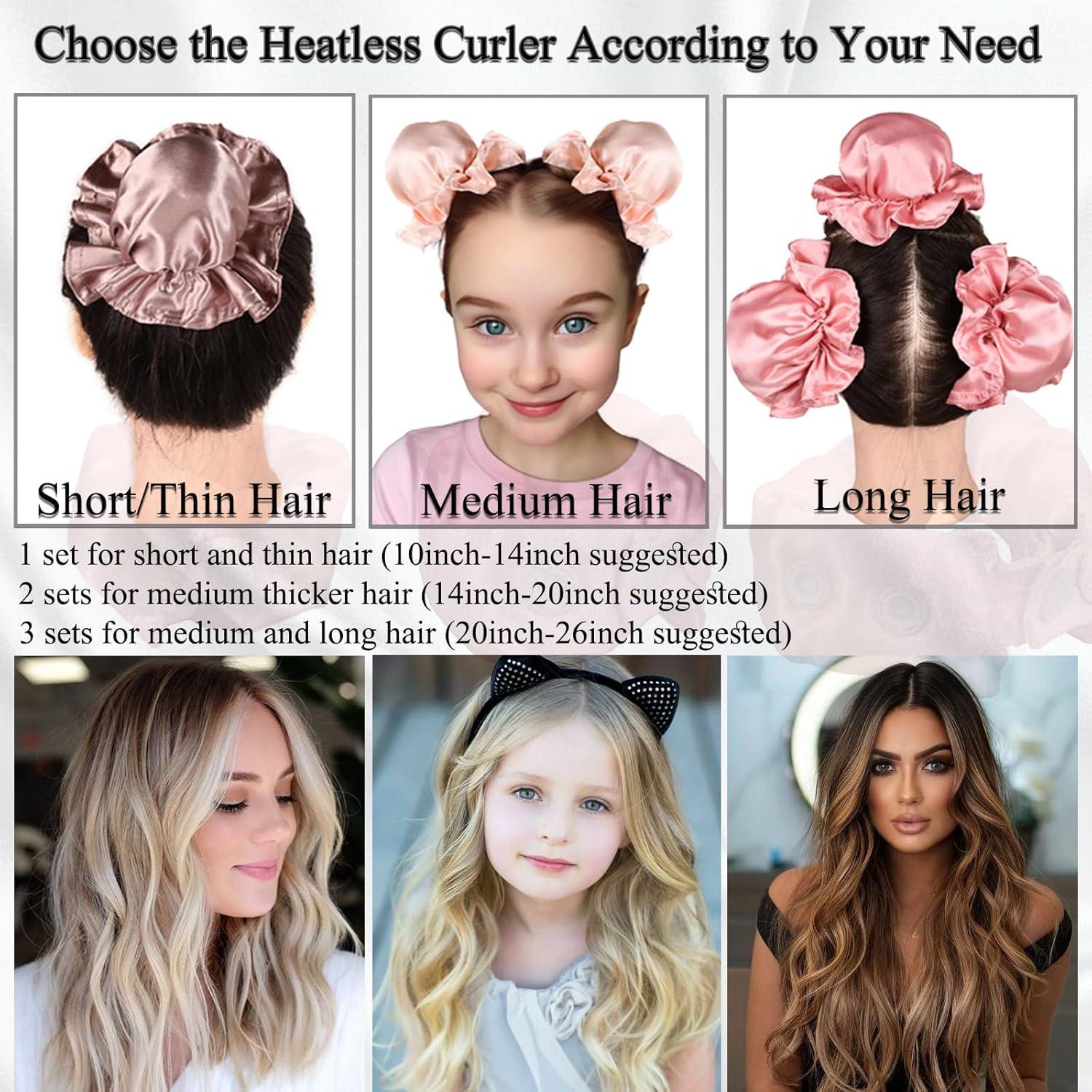 Set de 3 Rulos de Satén Sin Calor CLIONE para Dormir