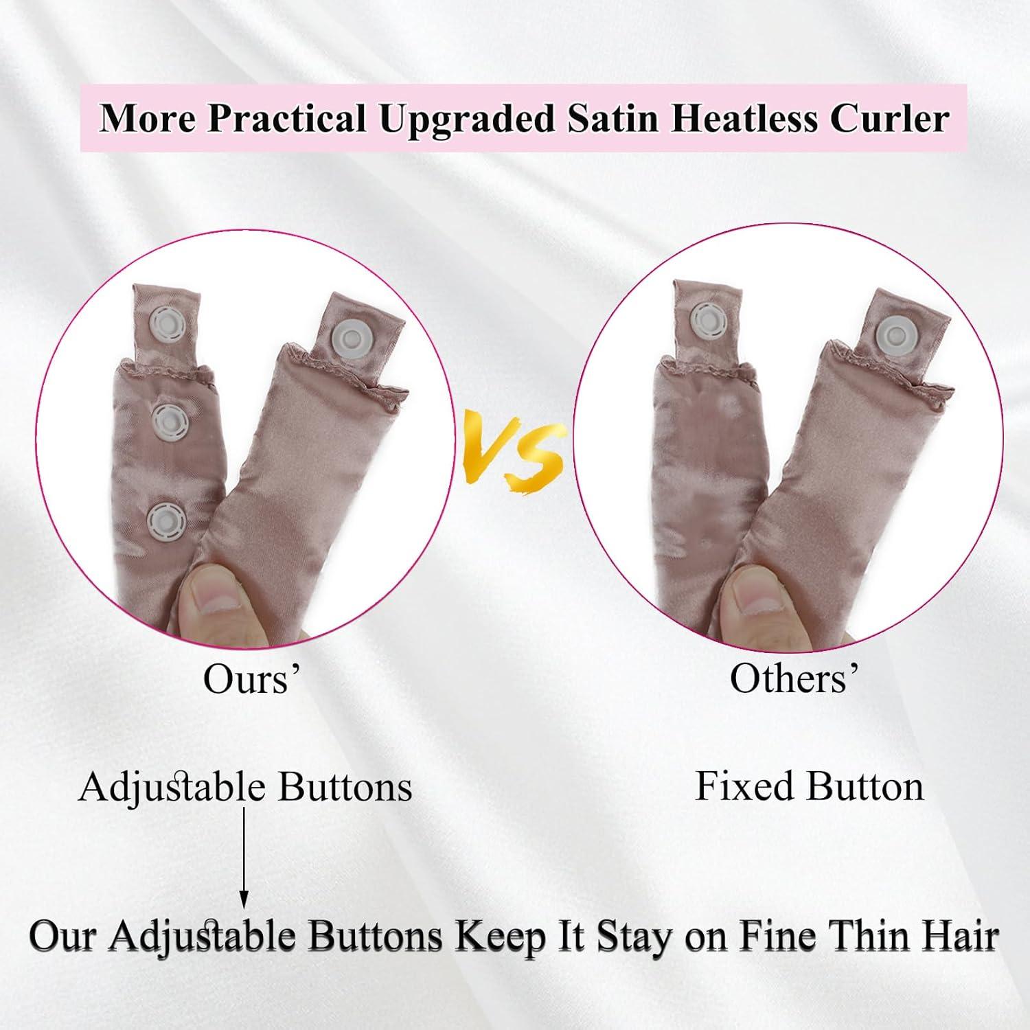 Set de 3 Rulos de Satén Sin Calor CLIONE para Dormir