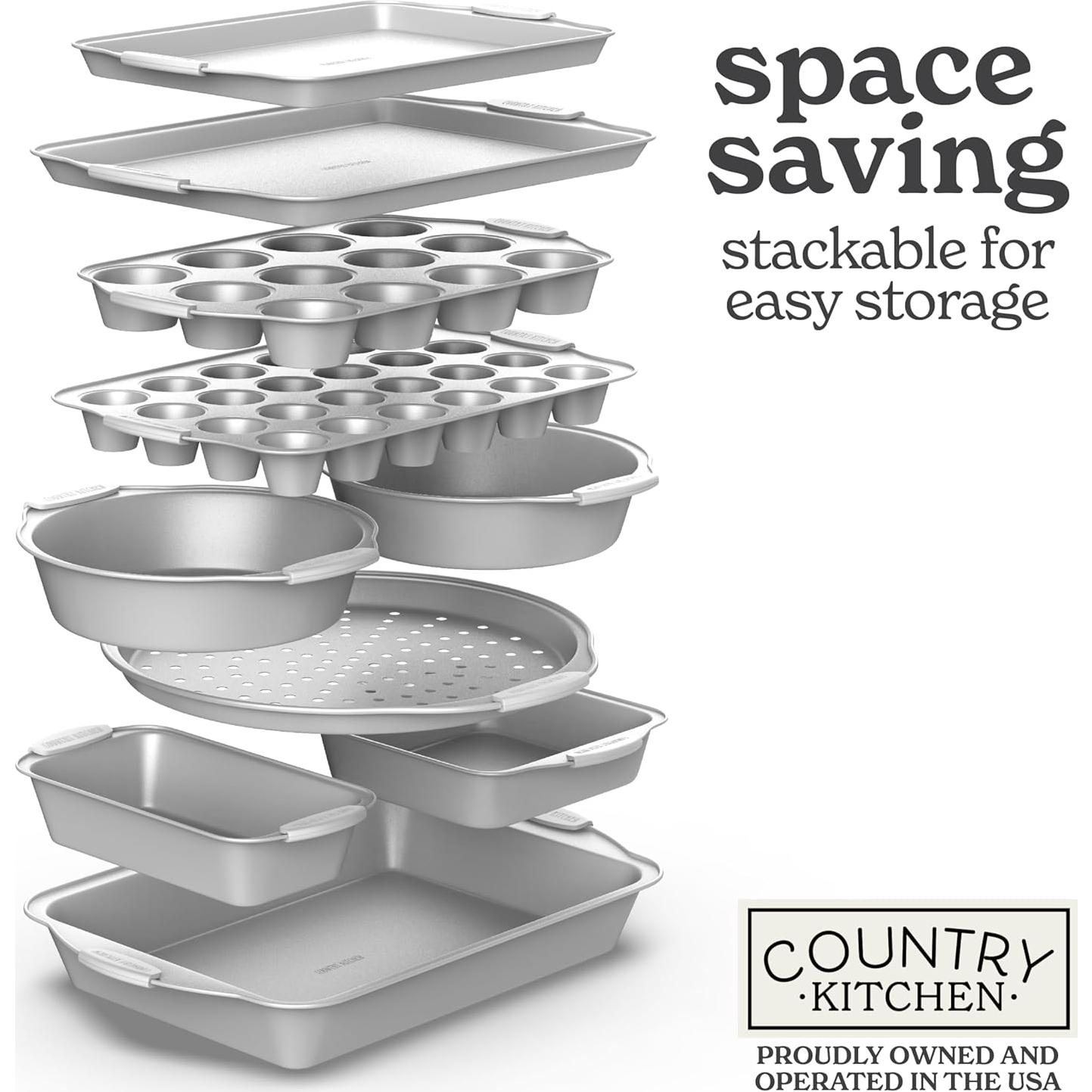 Juego de Utensilios para Hornear Antiadherentes Country Kitchen - 10 Pzs