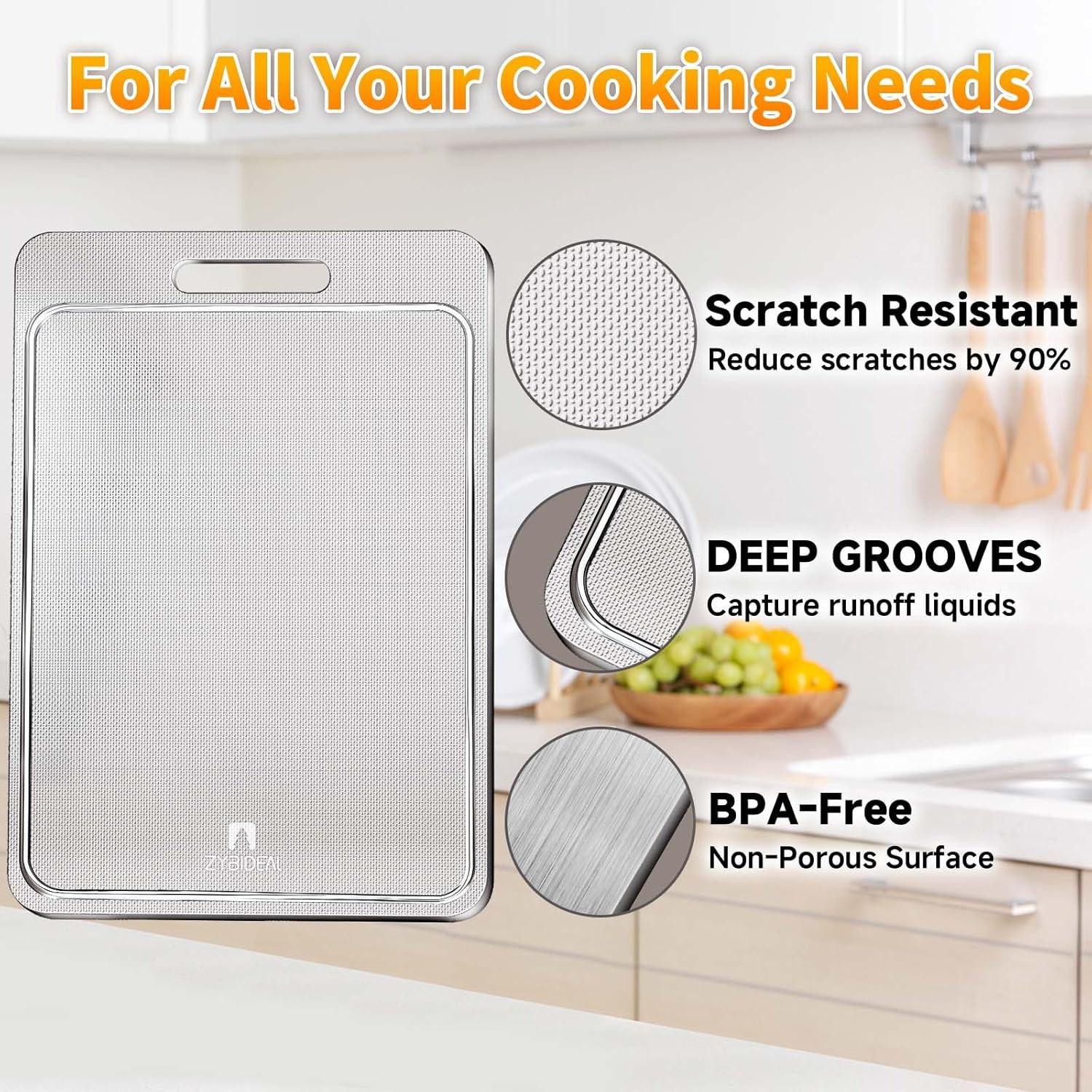 Tabla de Cortar de Titanio ZYBIDEAL 35.56x25.4 cm Antideslizante