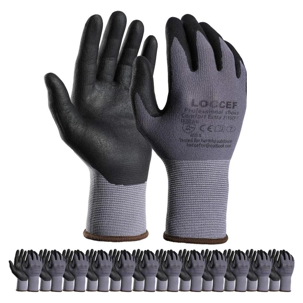 Guantes de Trabajo MicroFoam Nitrilo 12 Pares Talla XG
