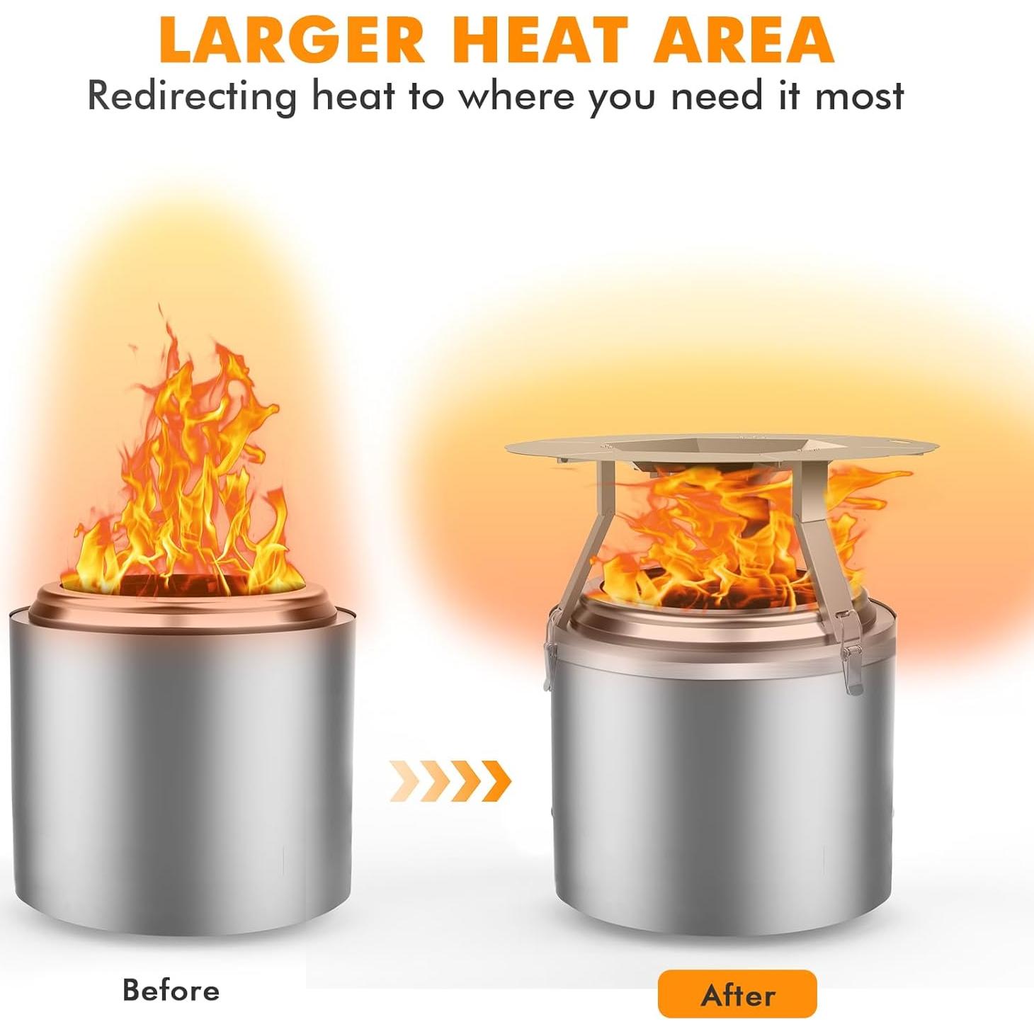 Deflector de Calor Dirza para Fogón Ranger 38.1 cm - Acero Inoxidable