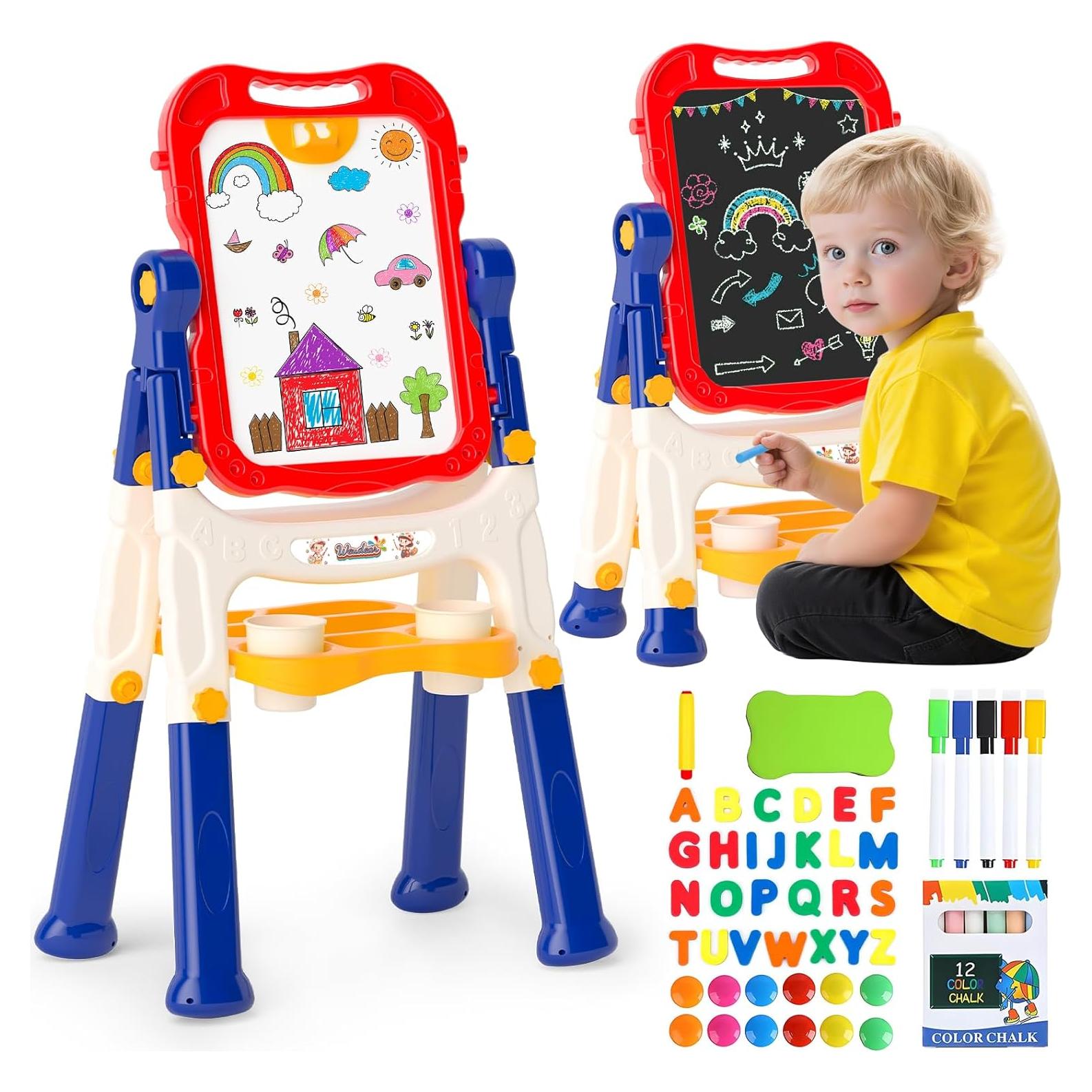 Caballete de Arte Magnético Weudear Azul Doble Cara 42.93cm