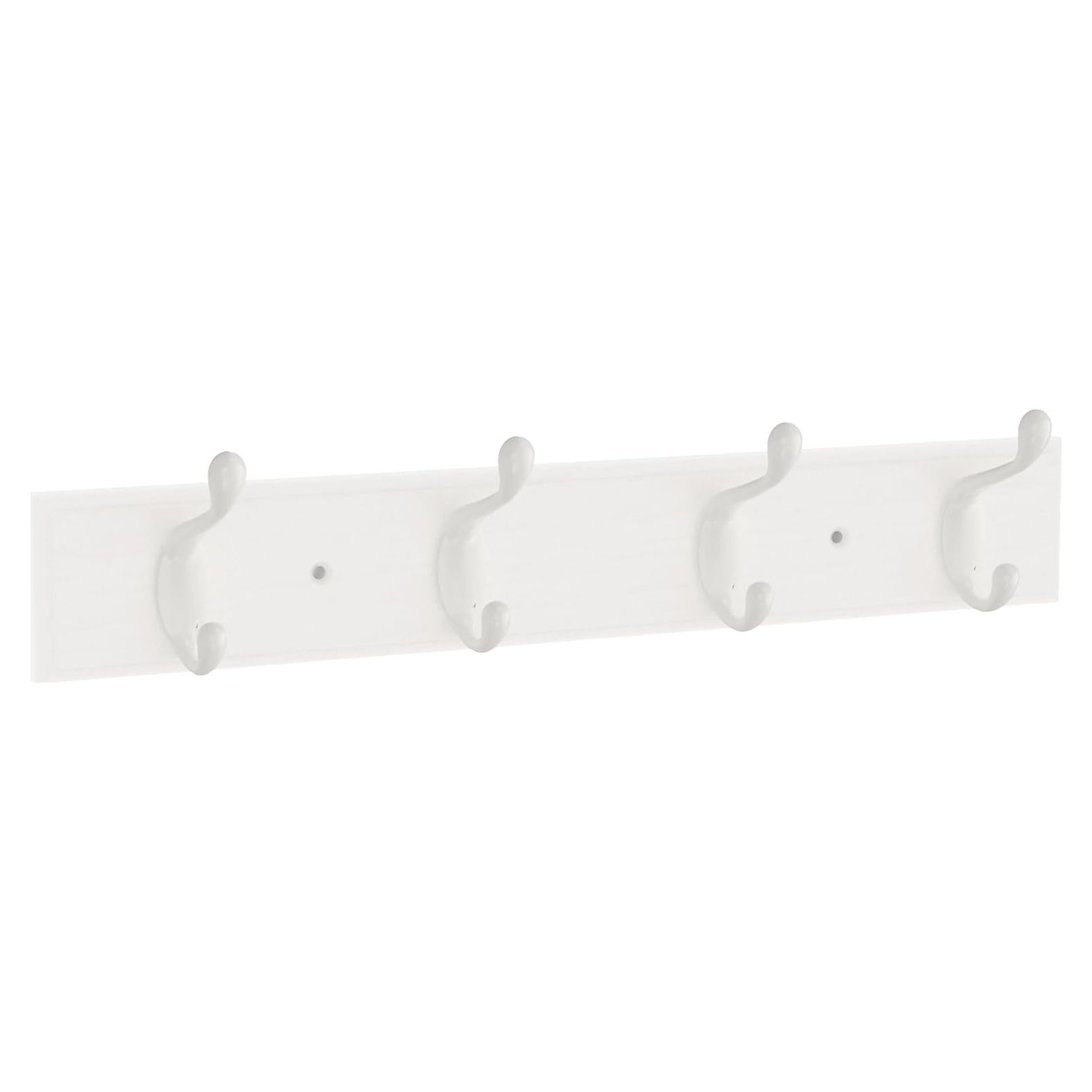 Perchero de Pared Curvo Franklin Brass Blanco 40.64 cm 4 Ganchos