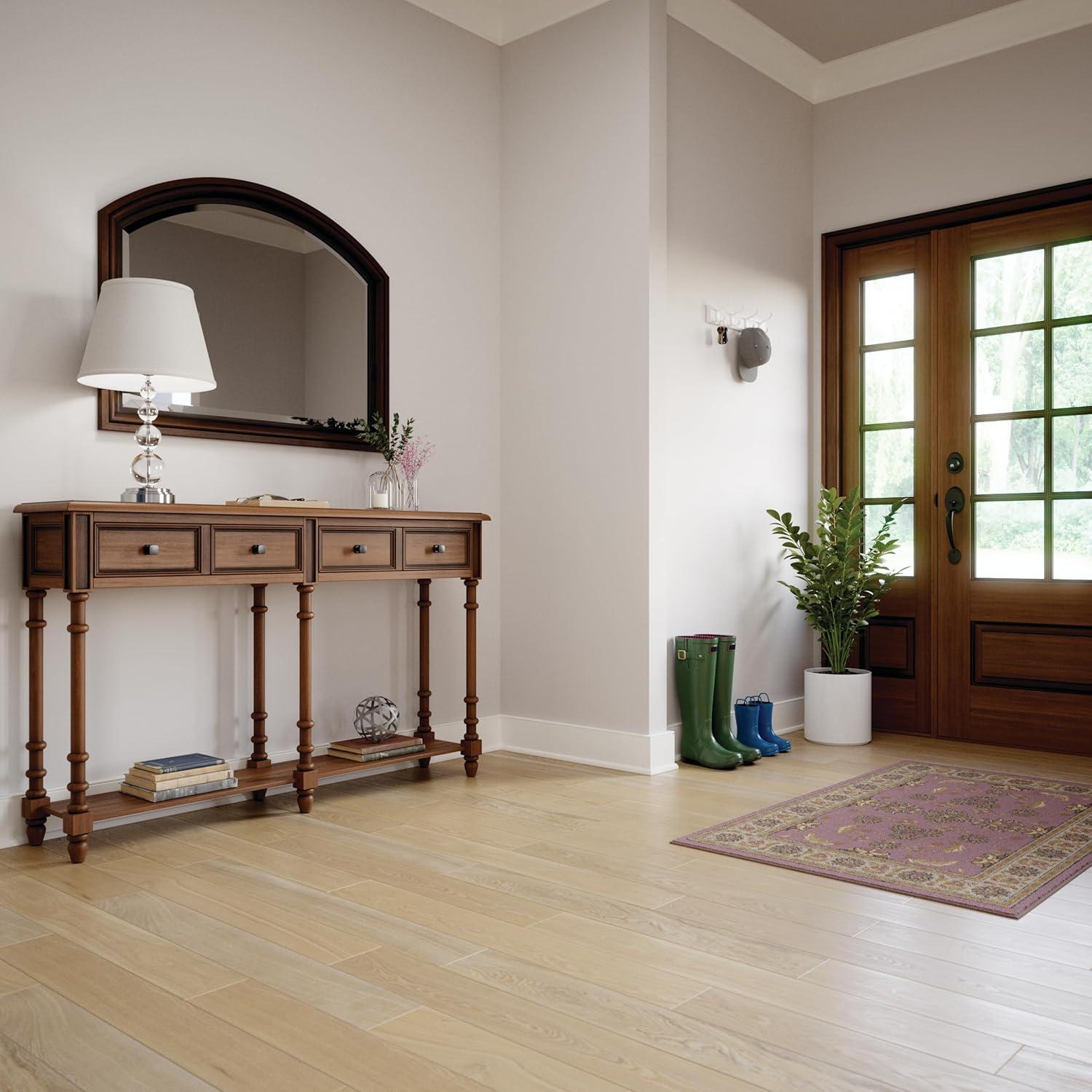 Perchero de Pared Curvo Franklin Brass Blanco 40.64 cm 4 Ganchos