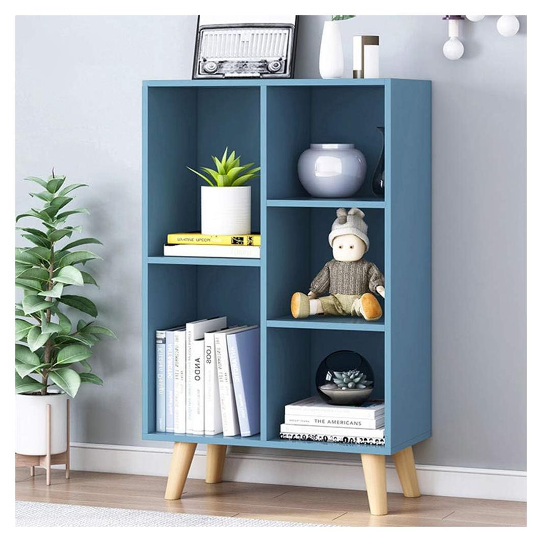 Estantería Abierta IOTXY de Madera Azul Brillante 3 Niveles