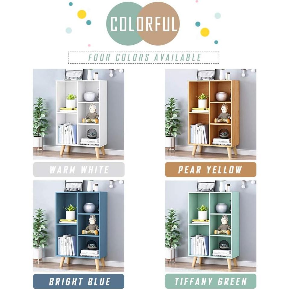 Estantería Abierta IOTXY de Madera Azul Brillante 3 Niveles