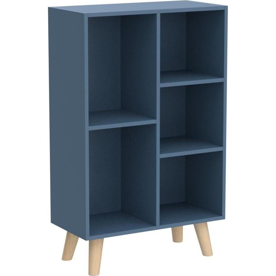 Estantería Abierta IOTXY de Madera Azul Brillante 3 Niveles