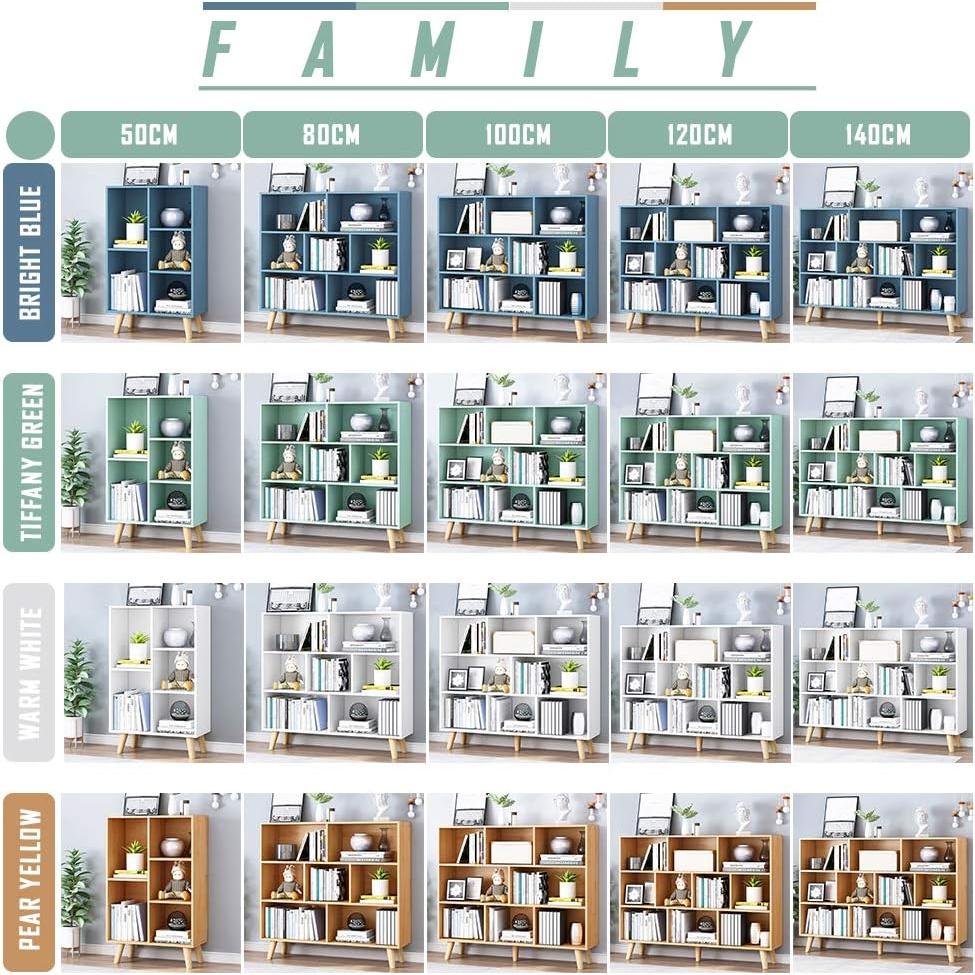 Estantería Abierta IOTXY de Madera Azul Brillante 3 Niveles