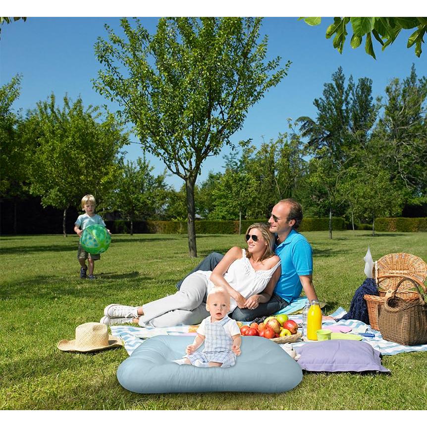 Cojín Infantil Orgánico Azul 0-18 Meses 91x56 cm