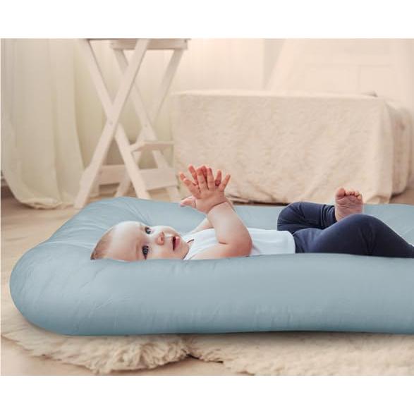 Cojín Infantil Orgánico Azul 0-18 Meses 91x56 cm