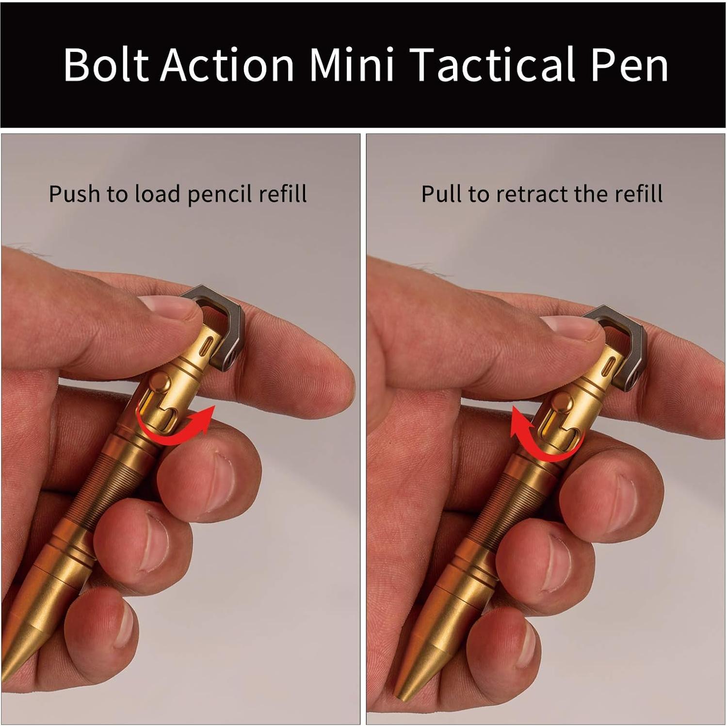 Bolígrafo Táctico MecArmy TPX8 Cobre con Llavero D